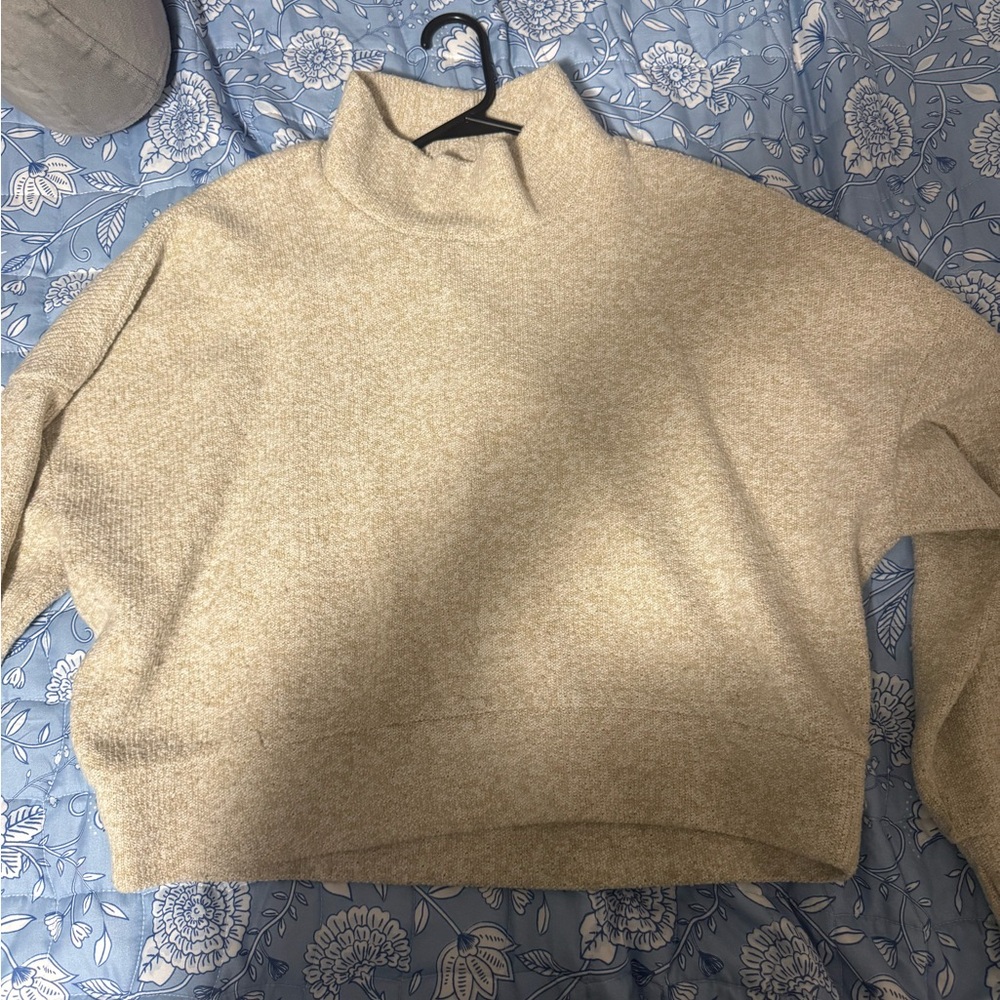 Aerie Light Gray Turtleneck Sweater